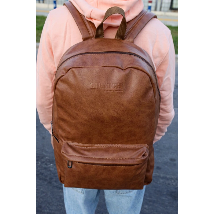 CNT006 - Cilt Deri Erkek Sırt Çantası TABA