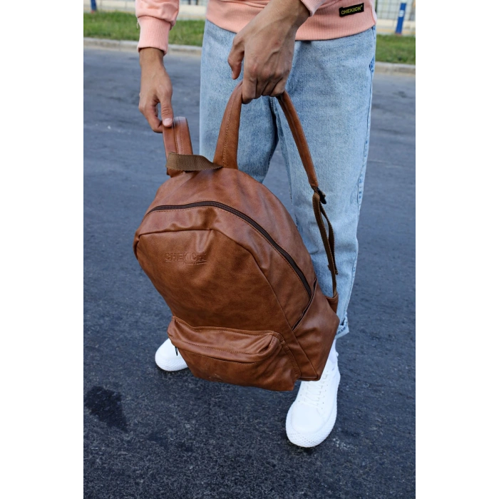 CNT006 - Cilt Deri Erkek Sırt Çantası TABA