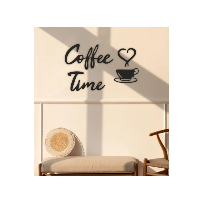 Coffee Time Ahşap Duvar Dekoru 27 x 42