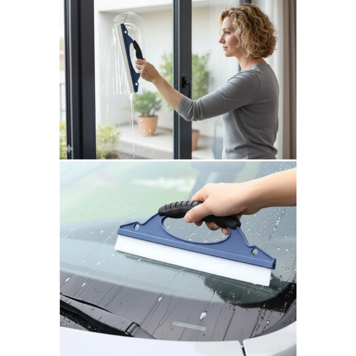 Çok Amaçlı Cam Çekçeği–Araç Camı, Duşakabin, Fayans ve Ayna İçin Leke Temizleme Aparatı