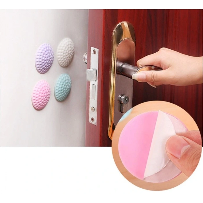 Multi-Purpose Silicone Door Wall Protector Bumper - Pack of 4