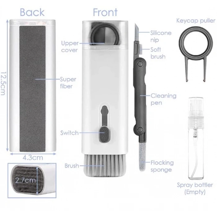 Çok Fonksiyonlu 7 Parça Airpods Klavye Ekran Kulaklık Temizleme Kiti (5365)