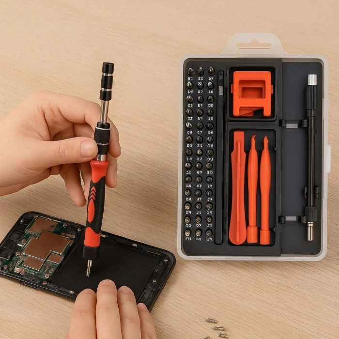 Çok Fonksiyonlu Manyetik Uçlu 52'si 1 Arada 42 Uçlu Saatçi Tornavida Seti (5365)