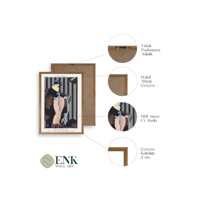 Costume Parisiens Ahşap Çerçeveli Tablo 30 x 42