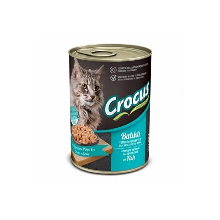 Crocus yetişkin kedi balıklı yaş mama 400g