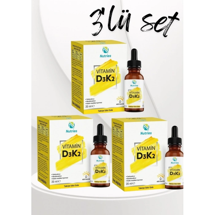 D3k2 Damla 20 Ml (1000 Iu) – 3’lü Ekonomik Set