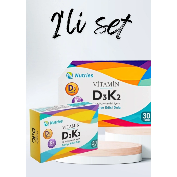 D3k2 Vitamin Takviyesi 30 Tablet – 2’li Avantaj Paketi