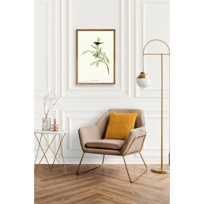 Daldaki Kuş Ahşap Çerçeveli Tablo 23 x 30