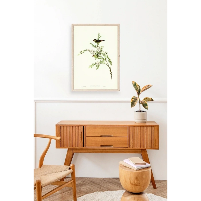 Daldaki Kuş Ahşap Çerçeveli Tablo 23 x 30