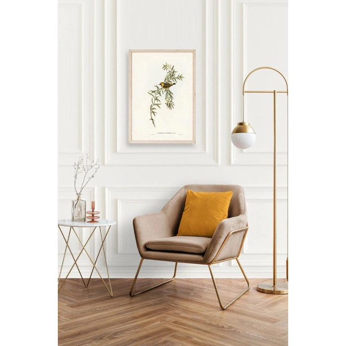 Daldaki Kuş Ahşap Çerçeveli Tablo 30 x 42