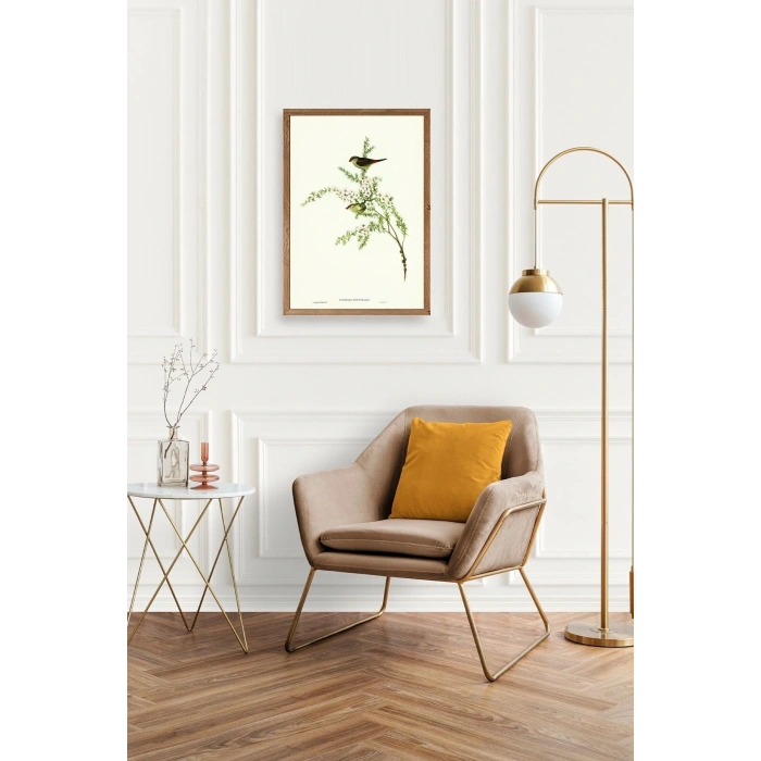 Daldaki Kuş Ahşap Çerçeveli Tablo 50 x 70