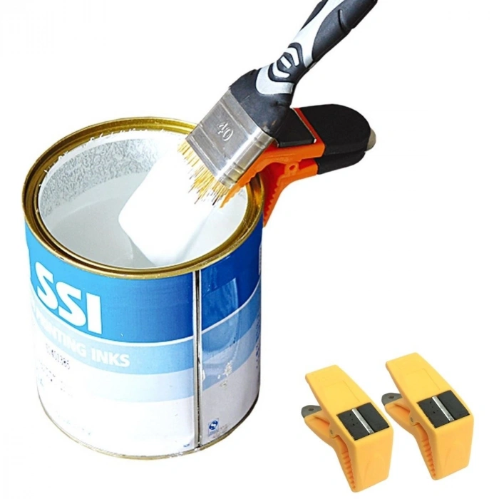 Damlatmayı Engelleyen Boya Fırçası Tutma Aparatı Standı Kıskaç Mekanizmalı (5365)