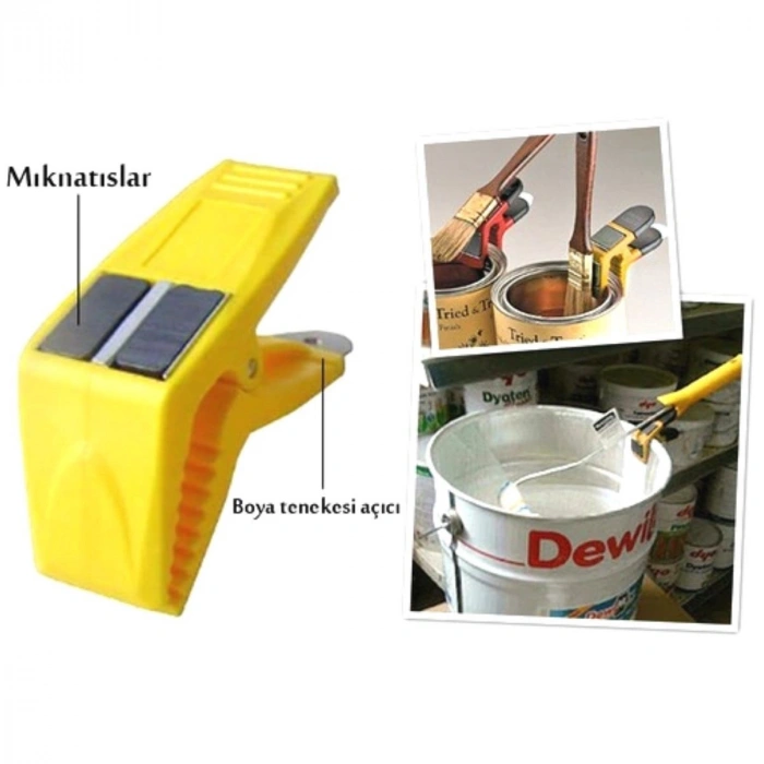 Damlatmayı Engelleyen Boya Fırçası Tutma Aparatı Standı Kıskaç Mekanizmalı (5365)