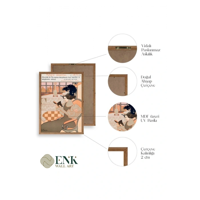 De Feure Ahşap Çerçeveli Tablo 23 x 30