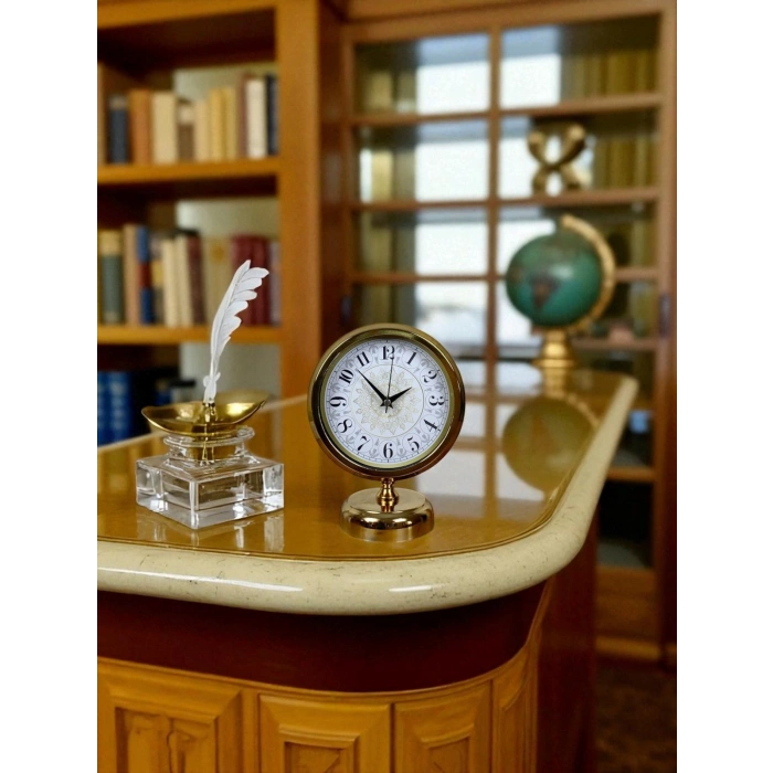 Decora Gold 25 x 20 Cm Metal Table Clock