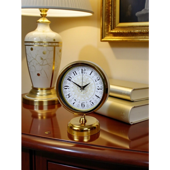 Decora Gold 25 x 20 Cm Metal Table Clock