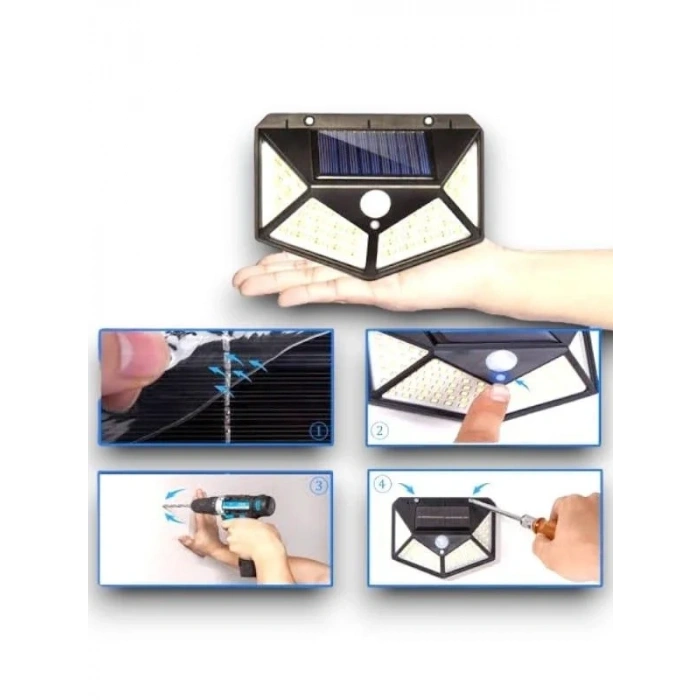 Dekoratif Güneş Enerjili Bahçe 100 Led 14 Cm