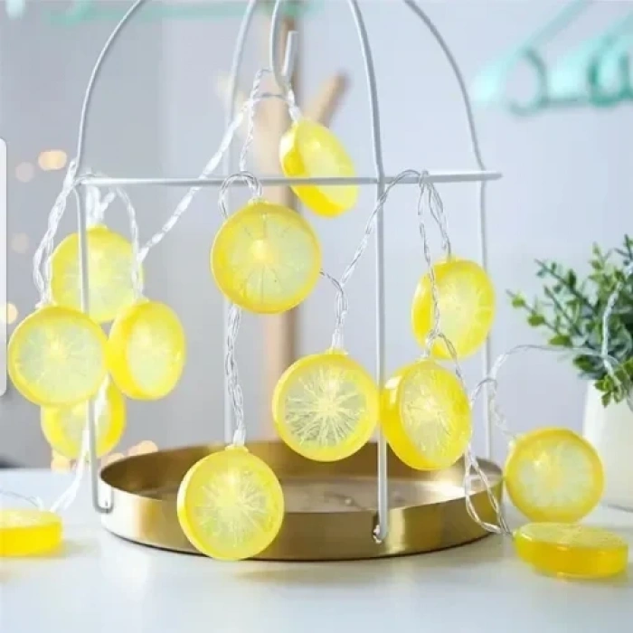 Dekoratif Limon Led Işık 2m 10 Adet Yaz Temalı