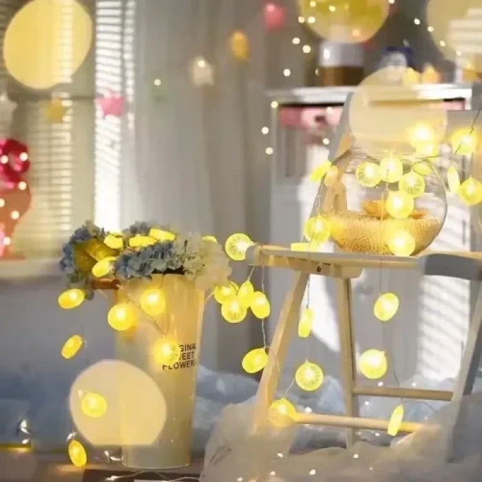 Dekoratif Limon Led Işık 2m 10 Adet Yaz Temalı