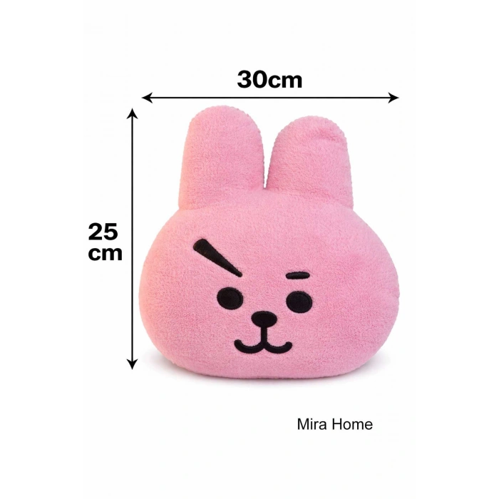 Dekoratif Pelüş Tavşan Çocuk Yastığı  25x30 cm Pembe