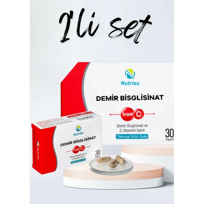 Demir Bisglisinat 30 Kapsül – 2’li Avantaj Paketi