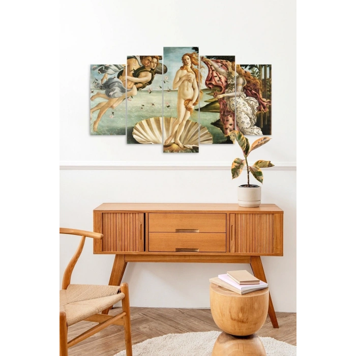 Deniz Kızı Manzarası 5 Parçalı Mdf Tablo 60 x 100