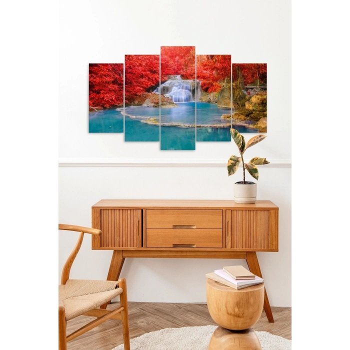 Deniz Manzara 5 Parçalı Mdf Tablo 60 x 100