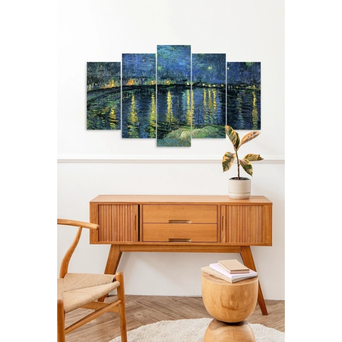 Deniz Manzara 5 Parçalı Mdf Tablo 60 x 100