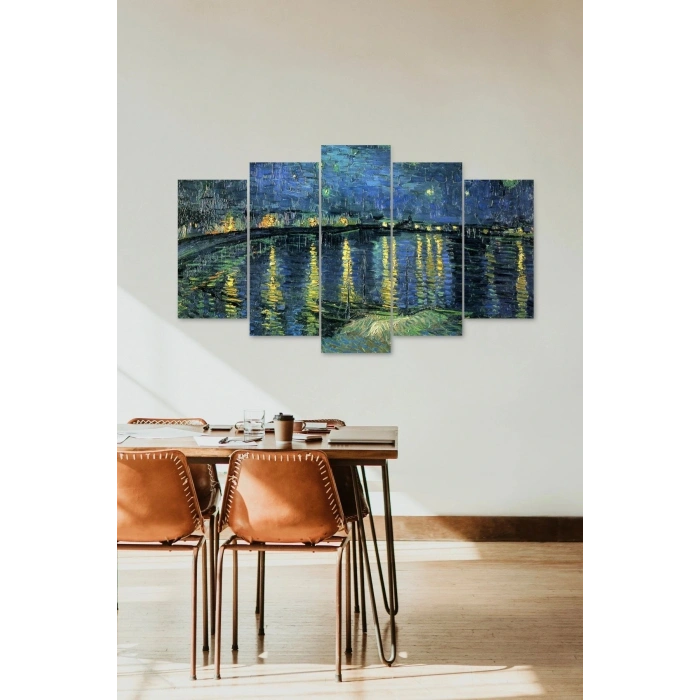 Deniz Manzara 5 Parçalı Mdf Tablo 60 x 100