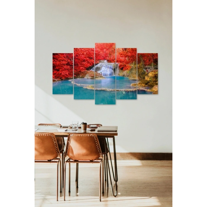 Deniz Manzara 5 Parçalı Mdf Tablo 60 x 100