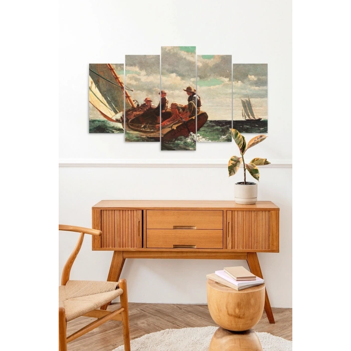 Deniz Manzarası 5 Parçalı Mdf Tablo 60 x 100