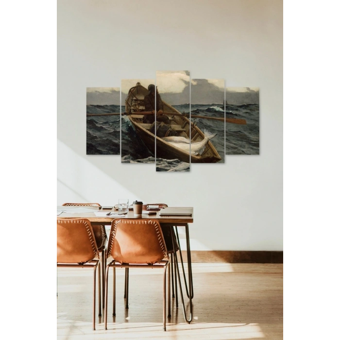 Deniz Manzarası 5 Parçalı Mdf Tablo 60 x 100
