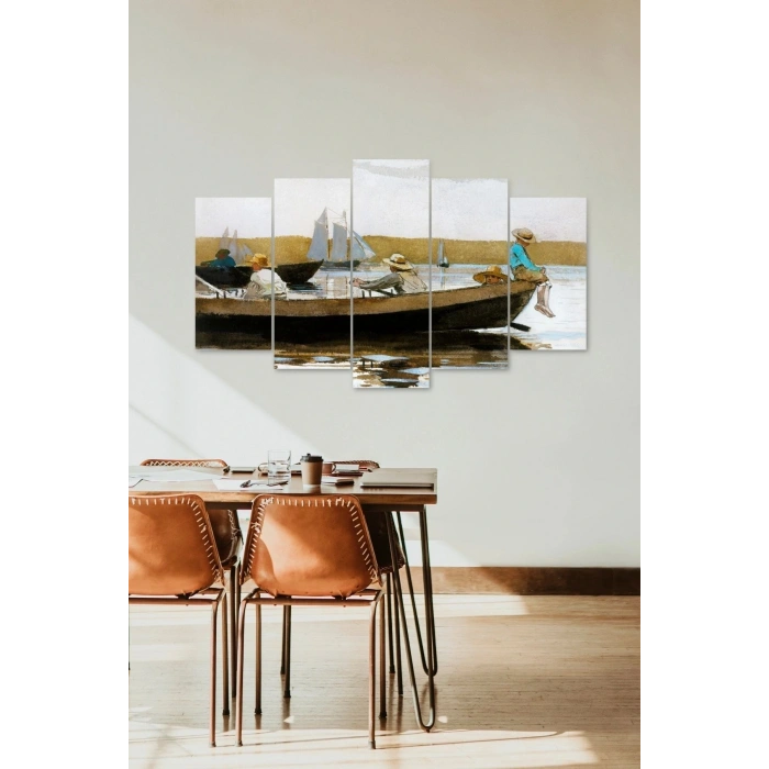 Deniz Manzarası 5 Parçalı Mdf Tablo 60 x 100