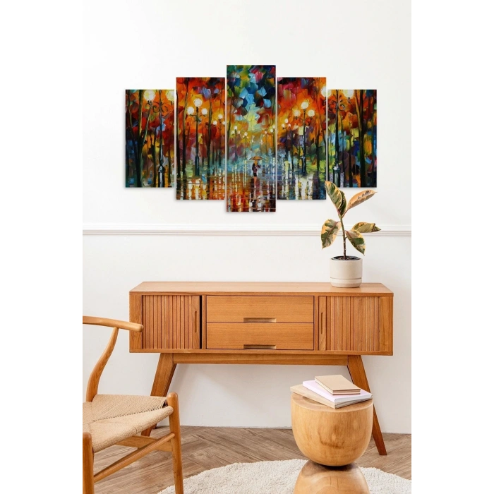 Deniz Manzarası 5 Parçalı Mdf Tablo 60 x 100