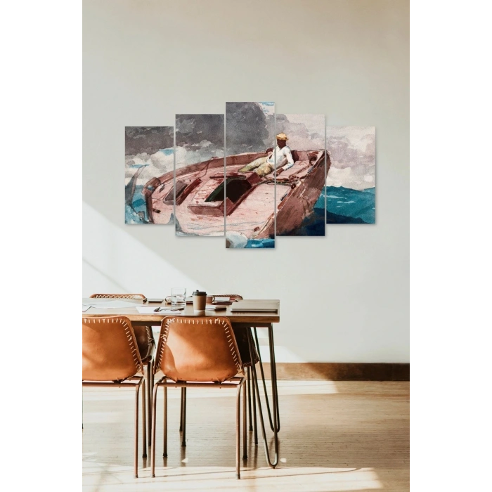 Deniz Manzarası 5 Parçalı Mdf Tablo 60 x 100