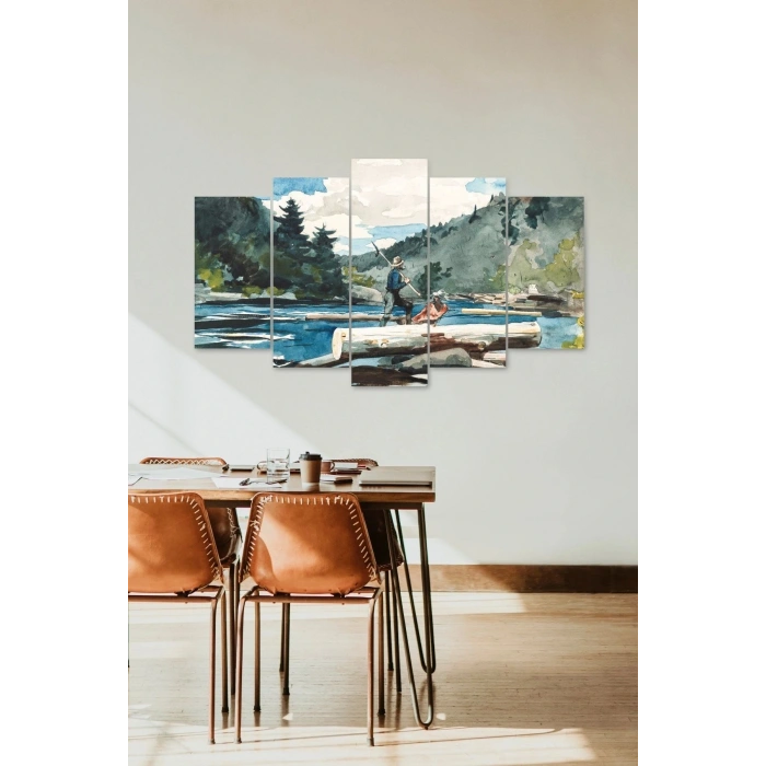 Deniz Manzarası 5 Parçalı Mdf Tablo 60 x 100