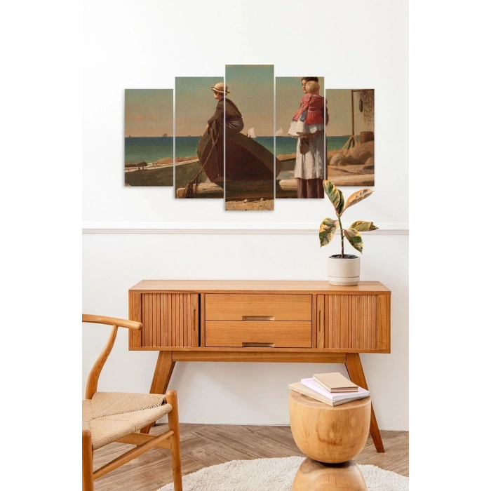 Deniz Manzarası 5 Parçalı Mdf Tablo 60 x 100