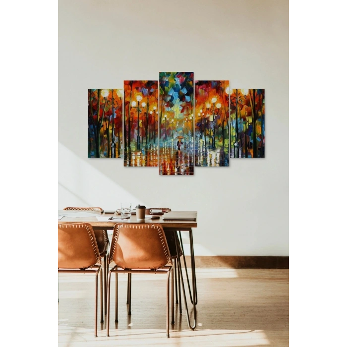 Deniz Manzarası 5 Parçalı Mdf Tablo 60 x 100