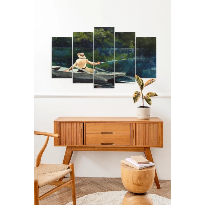 Deniz Manzarası 5 Parçalı Mdf Tablo 60 x 100