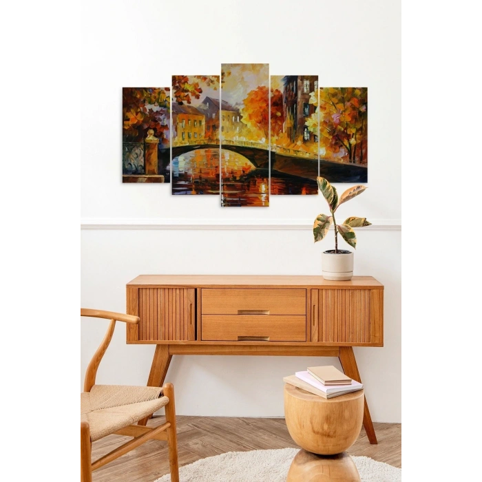 Deniz Manzarası 5 Parçalı Mdf Tablo 60 x 100