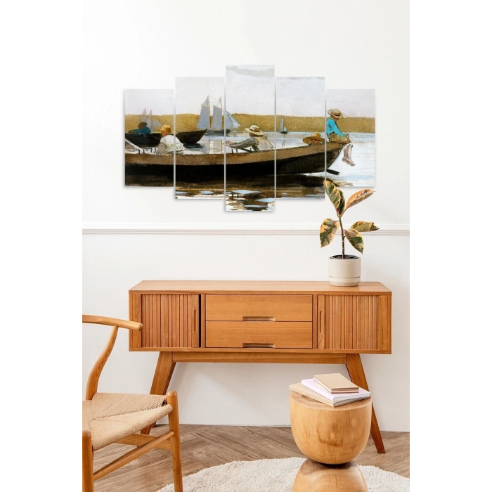 Deniz Manzarası 5 Parçalı Mdf Tablo 60 x 100