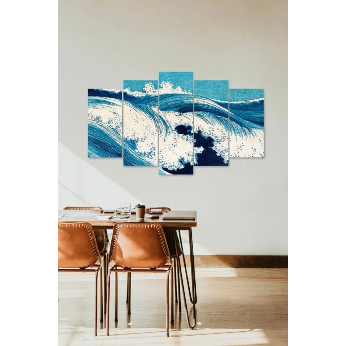 Deniz Manzarası 5 Parçalı Mdf Tablo 60 x 100