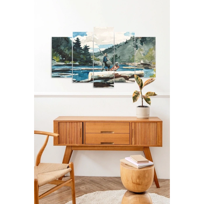 Deniz Manzarası 5 Parçalı Mdf Tablo 60 x 100