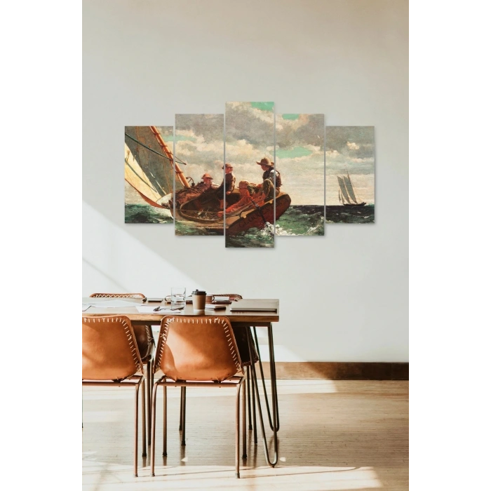 Deniz Manzarası 5 Parçalı Mdf Tablo 60 x 100