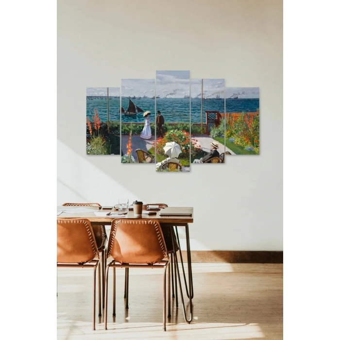 Deniz Manzarası 5 Parçalı Mdf Tablo 60 x 100