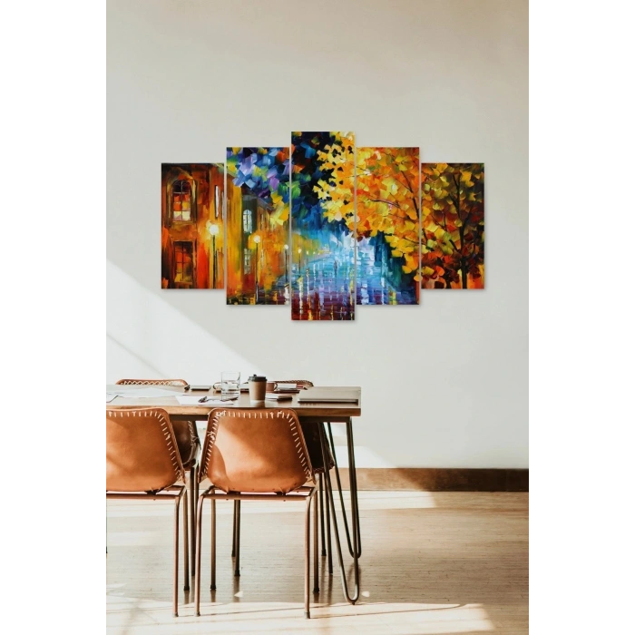 Deniz Manzarası 5 Parçalı Mdf Tablo 60 x 100