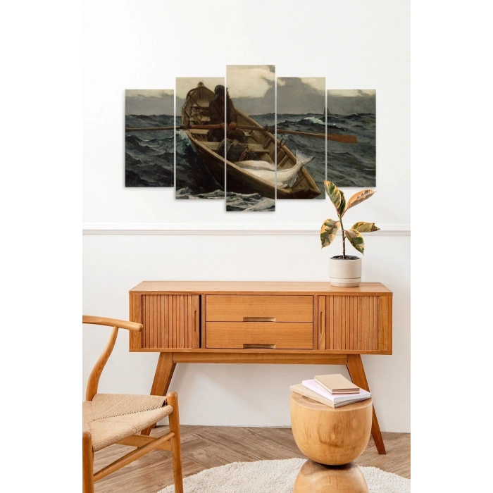 Deniz Manzarası 5 Parçalı Mdf Tablo 60 x 100