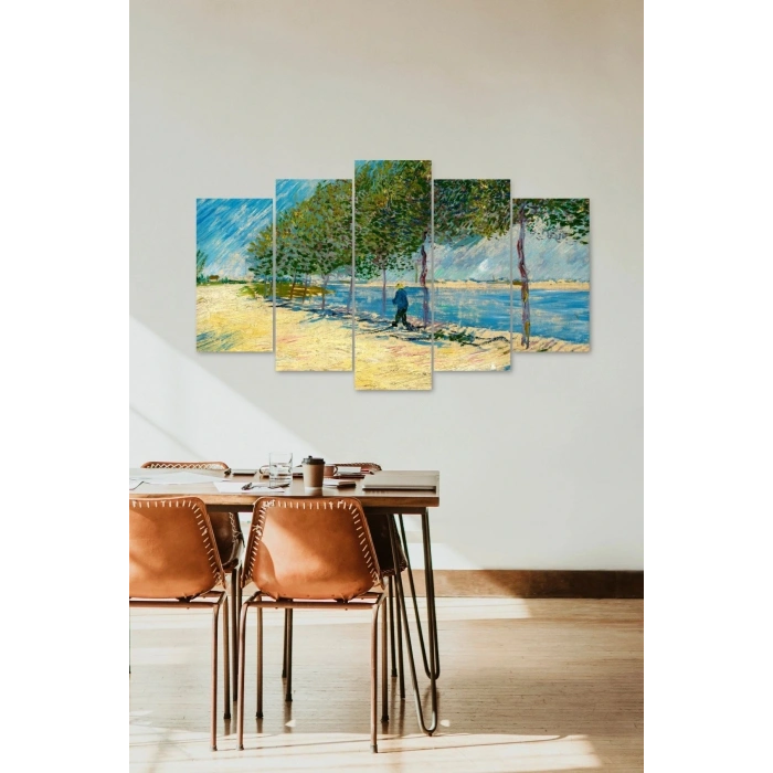 Deniz Retro 5 Parçalı Mdf Tablo 60 x 100