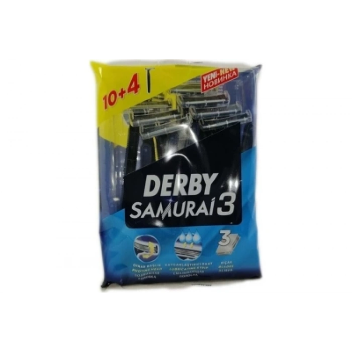 DERBY SAMURAİ 3 BIÇAK 10+4 PARÇA.POŞETLİ (5365)