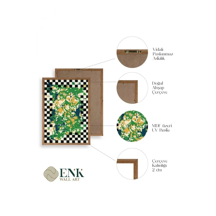 Desen Ahşap Çerçeveli Tablo 17 x 23